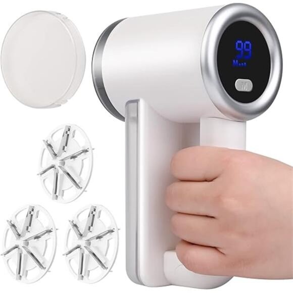 Rechargeable Fabric Shaver, Electric Commercial Lint Remover with LED Display - Picture 7 of 7